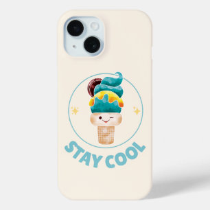 Blijf Koel Waterverf IJshoorn Pastel iPhone 15 Case