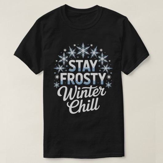 Blijf Koel Winter Chill Kerstmis T-shirt (Design voorkant)