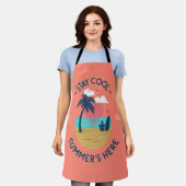 Blijf koel Zomer's Here Beach Sunset Schort (Gedragen)