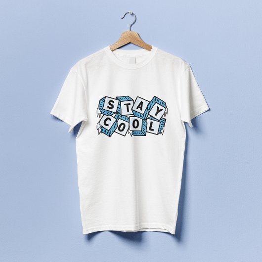 Blijf koele ijsblokjes t-shirt
