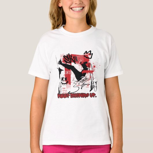 Blijf Komen Opdagen T-shirt (Voorkant)
