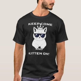 Blijf kommetje en kitten op graphic! t-shirt