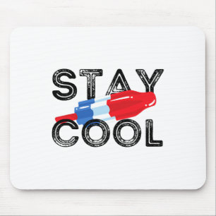 Blijf kool Pop rood wit en blauw S Muismat