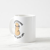 Blijf krachtig NUT geven Funny Peanut Pun op Koffiemok (Voorkant links)