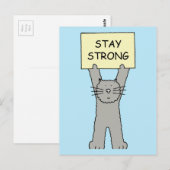 Blijf krachtig promotiecat briefkaart (Voorkant / Achterkant)