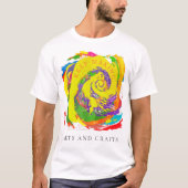 Blijf kunst en ambachten maken Digitale Tie Dye T-shirt (Voorkant)