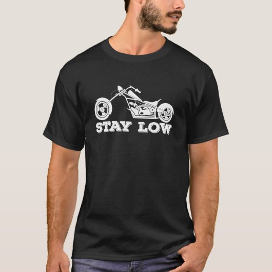 Blijf laag - Lowrider Rider Chopper Biker Bike Mot T-shirt (Voorkant)