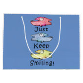 Blijf lachen! Kleurrijke tandvis Groot Cadeauzakje (Achterkant)