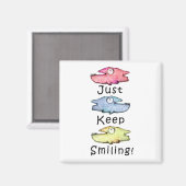 Blijf lachen! Kleurrijke tandvis Magneet (Voorkant / Achterkant)