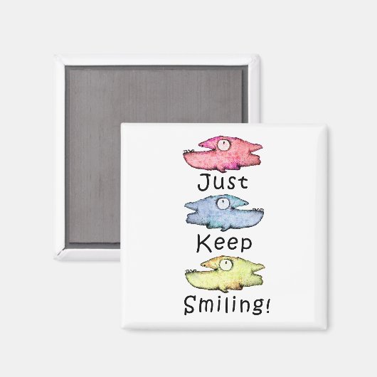 Blijf lachen! Kleurrijke tandvis Magneet (Voorkant / Achterkant)