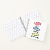 Blijf lachen! Kleurrijke tandvis Notitieboek (Binnen)