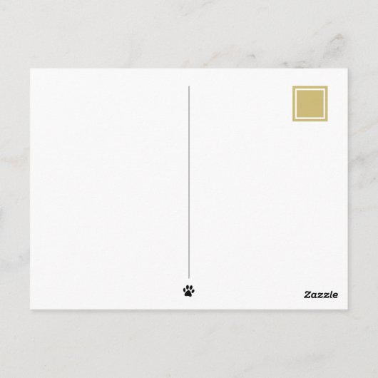 Blijf lachen Schattige Mona Lisa Cat Custom Briefkaart (Achterkant)