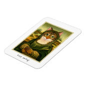 Blijf lachen Schattige Mona Lisa Cat Custom Magnet Magneet (Linkerzijde)
