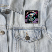 Blijf Leerbaar Vierkante Button 5,1 Cm (In situ)