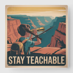 Blijf Leerbaar Vierkante Klok