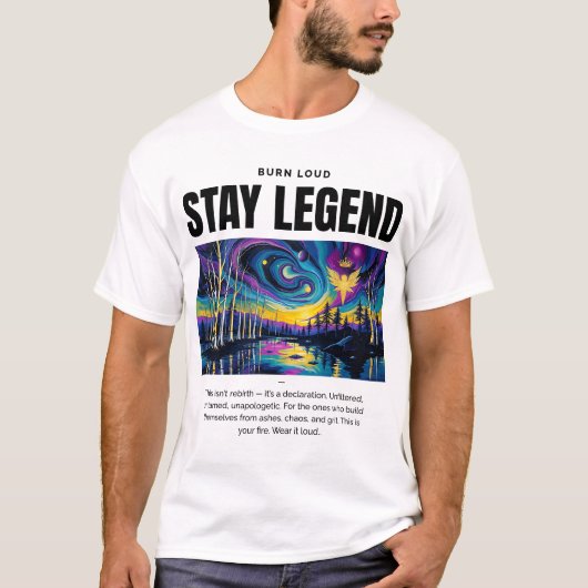 BLIJF LEGEND – Brand Loud Phoenix Art T-Shirt (Voorkant)