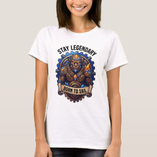 Blijf legendarisch Geboren om te zeilen Gorilla T-shirt