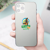 Blijf legendarische, blijf lopen grappige Bigfoot Sticker (Telefoon)