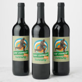 Blijf legendarische, blijf lopen grappige Bigfoot Wijn Etiket (Flessen)