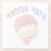 Blijf lekker glazen onderzetter (Achterkant)