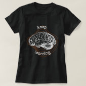 Blijf Leren Zwart T-Shirt met Opvallende Letter (Design voorkant)