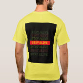 Blijf Leven Motiverende T-Shirt ontwerp (Achterkant)