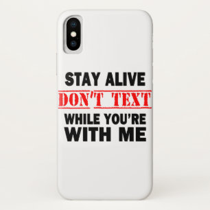 Blijf leven. Tekst niet terwijl ik bij mij ben Case-Mate iPhone Case