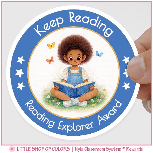 Blijf Lezen Onderwijs Stimuleringsprijs Ronde Sticker