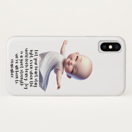 Blijf licht, blijf vreugdevol - Motivatie kunst Case-Mate iPhone Case (Achterkant (horizontaal))