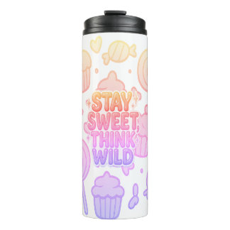 "Blijf lief, denk wild" - Speelse positiviteit Des Thermosbeker