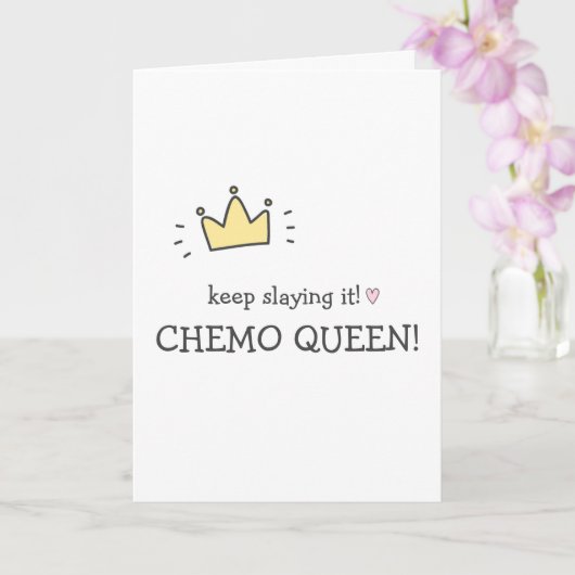 Blijf liggen! Chemo Queen! Schattigee kanker wordt Kaart (Orchidee)