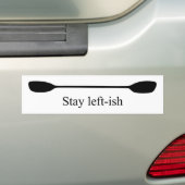 Blijf Links-ish Kayakpedaal Bumpersticker (Op auto)
