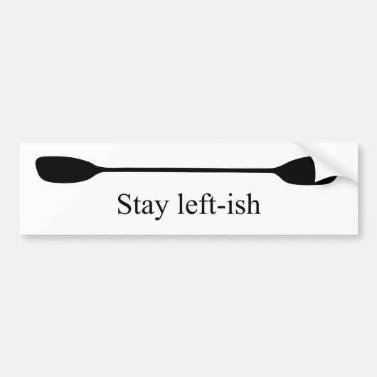 Blijf Links-ish Kayakpedaal Bumpersticker (Voorkant)