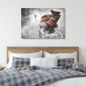 Blijf lopen canvas afdruk (Insitu (Slaapkamer))