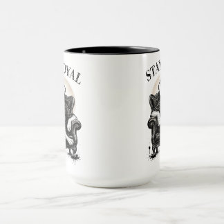 Blijf Loyal Cool Dog Artist Mok, Minimalistische L Mok