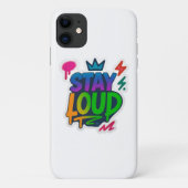 Blijf luid graffiti neon kunstwerk Case-Mate iPhone case (Achterkant)