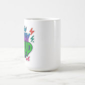 Blijf luid graffiti neon kunstwerk koffiemok (Center)