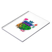 Blijf luid graffiti neon kunstwerk notitieboek (Linkerzijde)