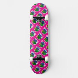 Blijf luid graffiti neon kunstwerk persoonlijk skateboard