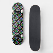 Blijf luid graffiti neon kunstwerk persoonlijk skateboard (Voorkant)