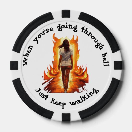 Blijf Maar Doorlopen Poker Chips (Voorkant)