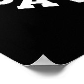 Blijf maar rustig Funny Dog Pun Dark BG Poster (Hoek)