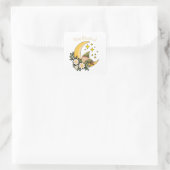 Blijf Magisch Kabouter op Halve Maan  Vierkante Sticker (Tas)