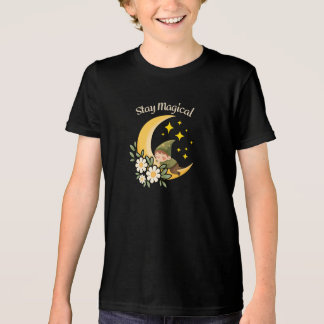 Blijf Magisch Kabouter op Halve Maan | Whimsical Tri-Blend Shirt
