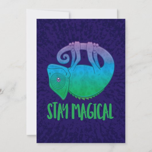 Blijf Magisch met Chameleon Feestdagenkaart (Voorkant)