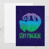Blijf Magisch met Chameleon Feestdagenkaart (Voorkant / Achterkant)