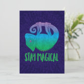 Blijf Magisch met Chameleon Feestdagenkaart (Staand voorkant)