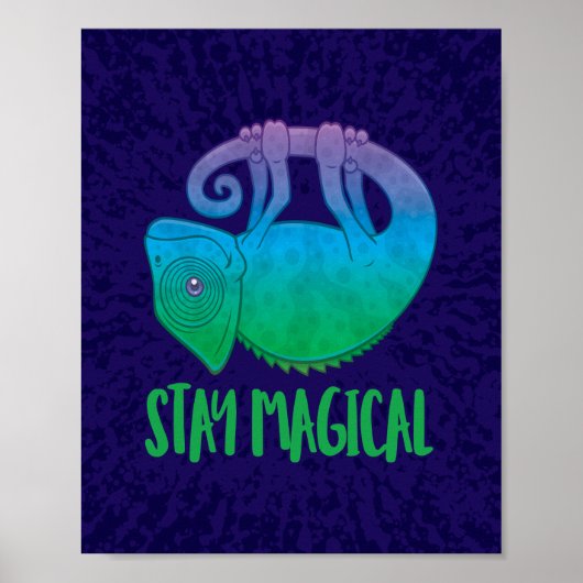 Blijf Magisch met Chameleon Poster (Voorkant)