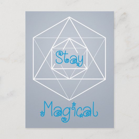 "Blijf Magisch" Sacred Geometry Briefkaart (Voorkant)