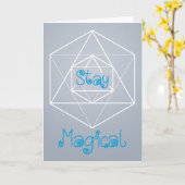 "Blijf Magisch" Sacred Geometry Kaart (Gele Bloem)